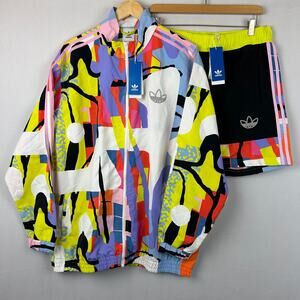 Adidas Originals Love Unites Windbreaker Jacket and Shorts Unisex Size L and M